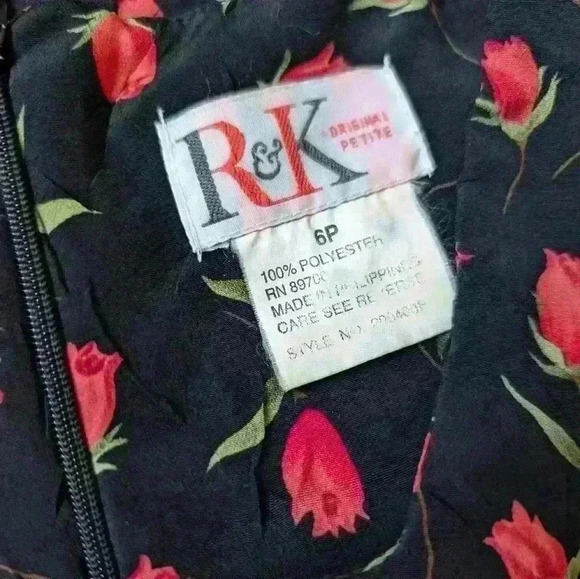 Vintage Floral R&K Midi Cottagecore Dress - Picture 4 of 4